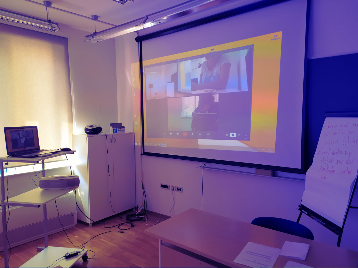 Obavijest o početku nastave u učioničkim prostorima učilišta.