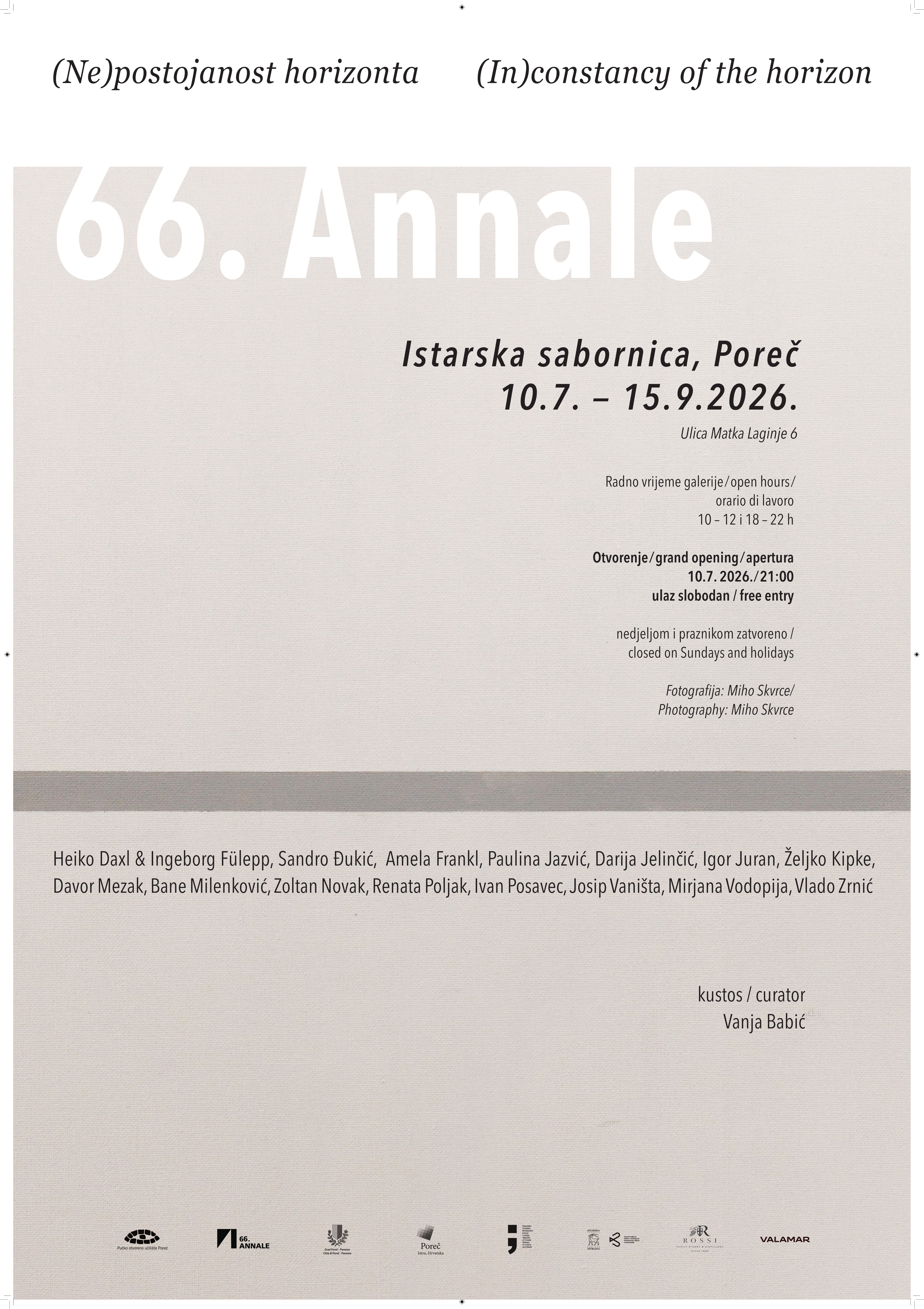 66. Porečki Annale - (Ne)postojanost horizonta
